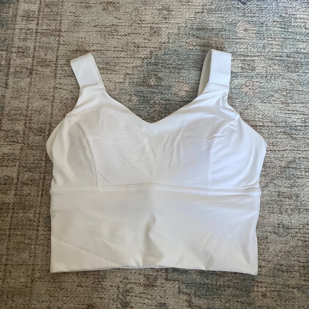 Padded V Neck Sports Bra Cropped Top